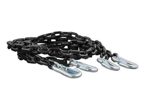 Vinyl-Coated Trailer Safety Chains with Snap Hooks